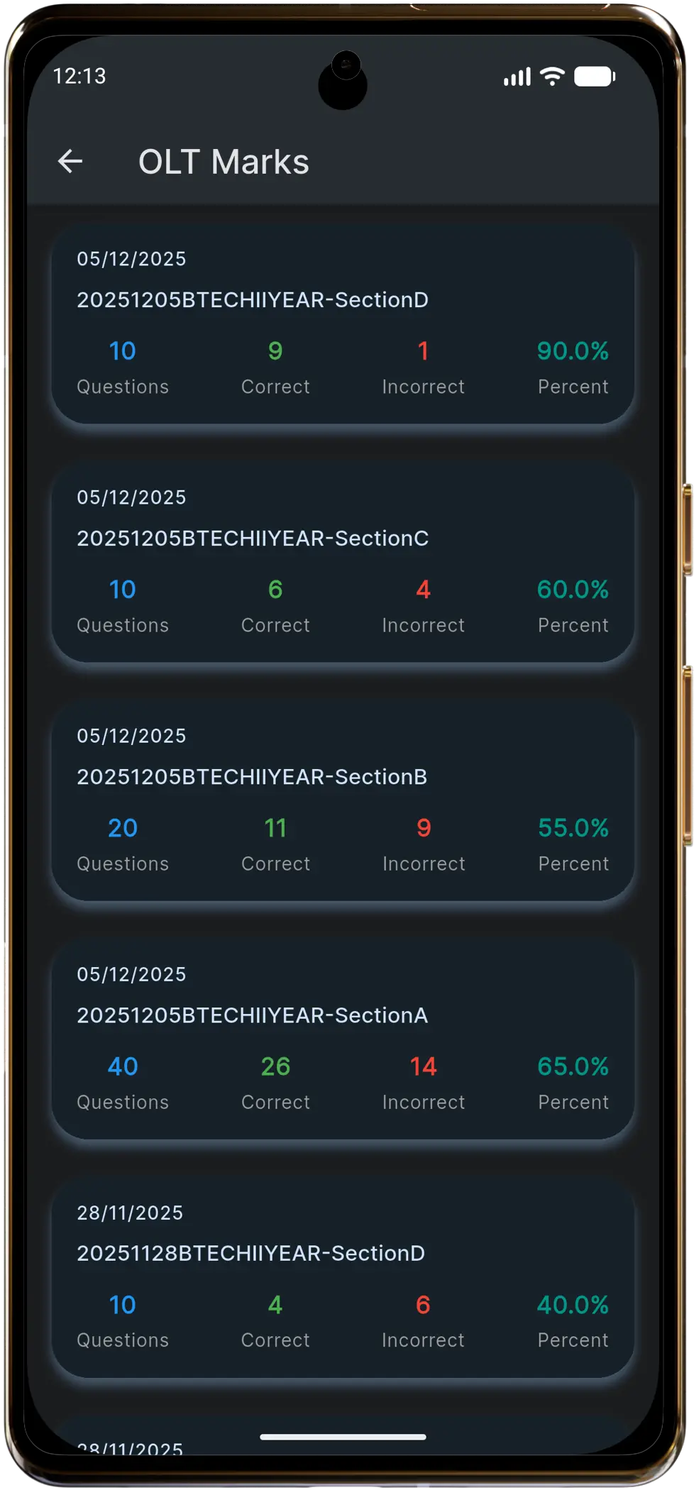 OLT marks preview
